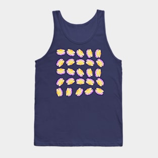 Cothyloriza Tubercolata jellyfish illustration with colorful pattern of mediterranean jellyfishes Tank Top